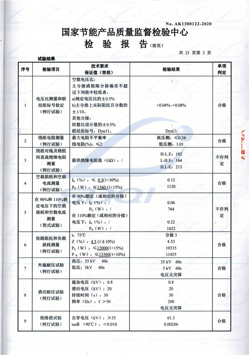 高低压试验报告-S11-1250三水三水三水油浸式变压器-2.jpg